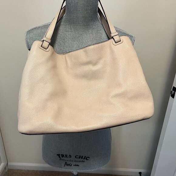 Tory Burch Thea Center Zip Leather Tote Sweet Melon - Picture 4 of 6